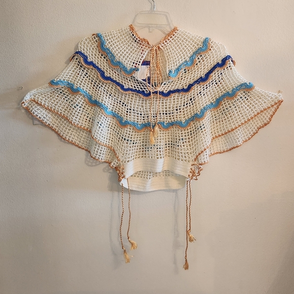 My Beachy Side Emily in Paris Crochet Crop Top Size Medium - Picture 2 of 13